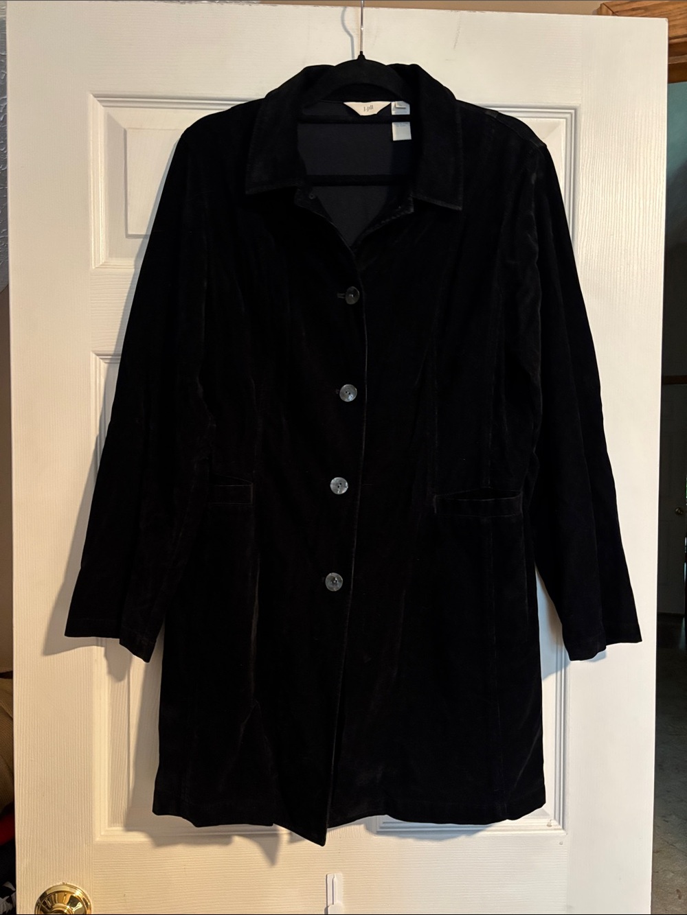 J. Jill Black Corduroy Blazer-Style Coat